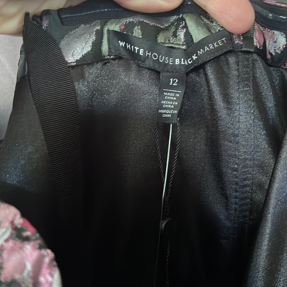 Strapless Floral Jacquard Fit-And-Flare Dress - Picture 8 of 9